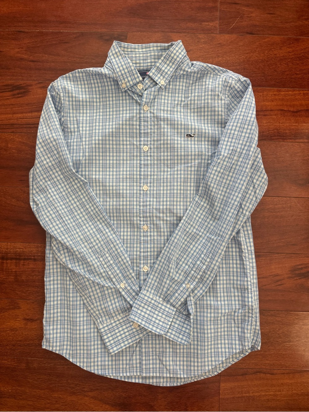 Vineyard Vines Boys Light Blue Plaid Button-Down Shirt